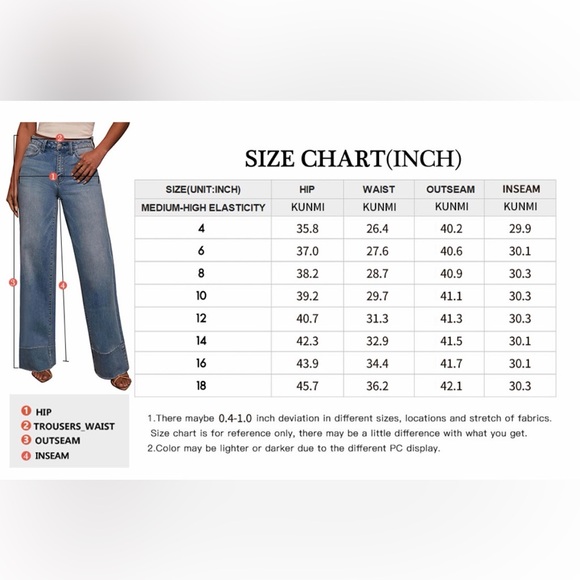 🆕Classic Wide-Leg Women's Jeans - Picture 2 of 2